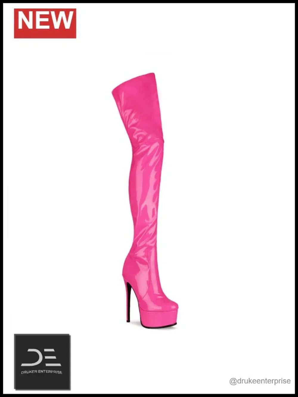 Stiletto Heel Over the Knee Boots Zip Round Toe Faux Leather Party Boots